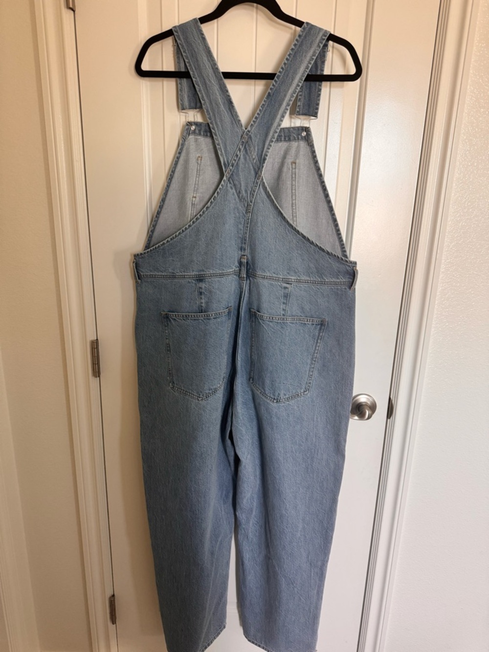 Quince Light Blue Denim Overalls size XL NWT 100% organic cotton - Picture 2 of 5